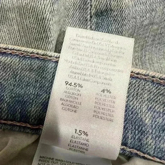 MOTHER The Stunner Zip Ankle Step Fray Jeans Rolling in the Bushes Size 26 - Picture 13 of 14